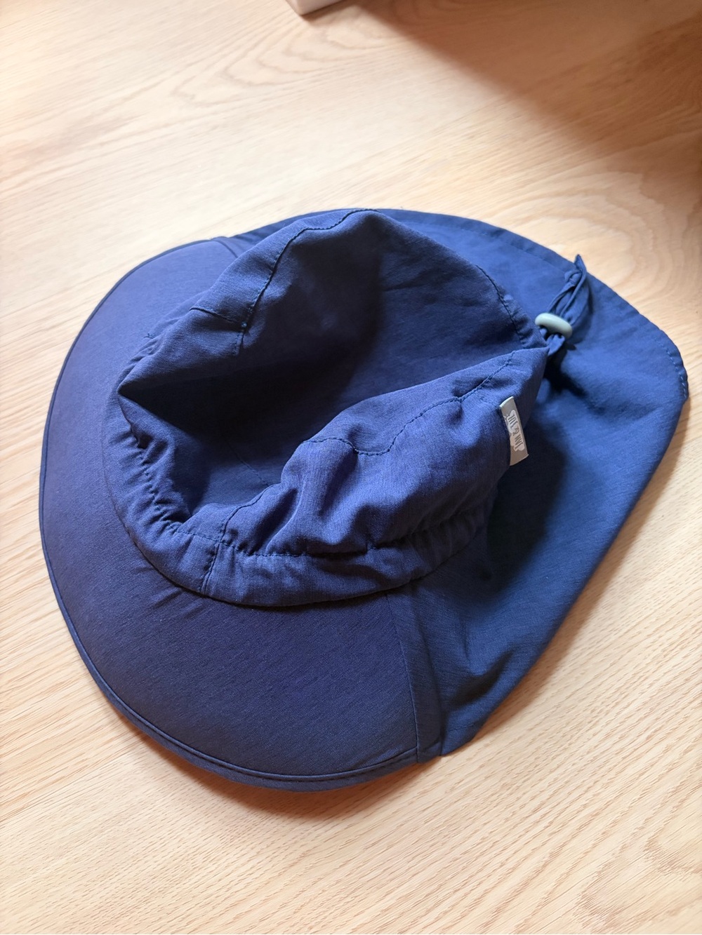 Kids Sun Protection Hat in Navy with Adjustable Drawcord